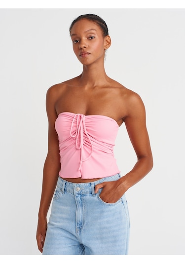 Dilvin 31984 Büzgülü Top-pembe Pembe