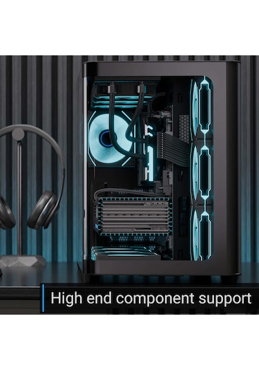 Aerocool P300c 3x12cm Mirror A-rgb Fanlı, Panoramik Tempered Pane
