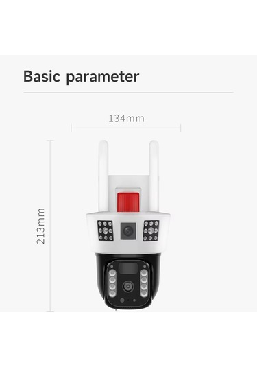 Dış Mekan Hareket Sensörlü 4mp 4k Dual Lens Ultra Hd 2.4g Wifi Ev