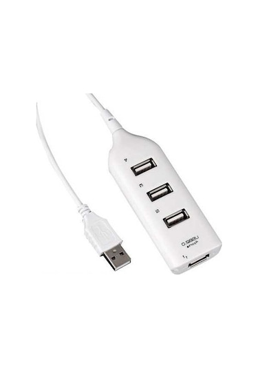 Besthome1 Beyaz Usb 2.0 4 Portlu Hub - 480mbps, Usb 1.1/2.0, Taşınabilir 60cm Kablo