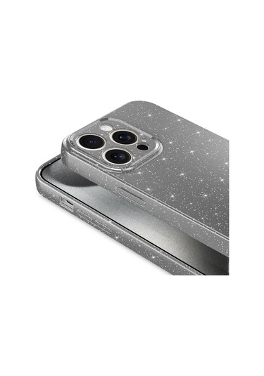 Apple Uyumlu iPhone 15 Pro Kılıf Kamera Korumalı Simli Lüks Koton Kapak