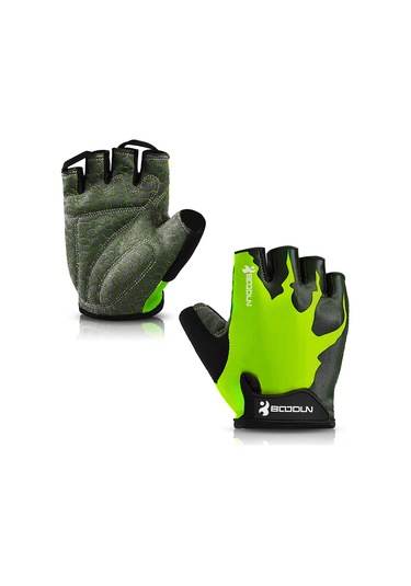 Geeksen Yeşil Xl Spandex Yarım Parmak Antrenman Eldiveni - Nefes Alıcı Ağ, Silikon Kayma Engeli Ve Şok Emici Sbr - Bisiklet, Ağırlık Çekme İçin - 2181082 Yeşil