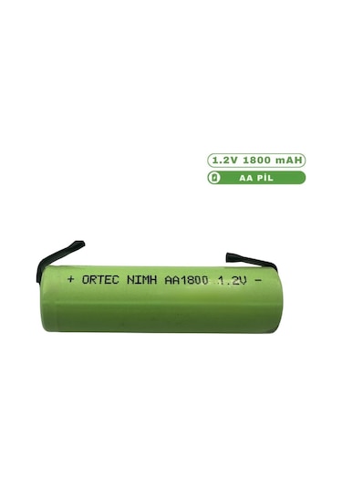 Ortec 1.2V 1800Mah Ni-mh AA Puntalı Şarj Edilebilir Kalem Pil