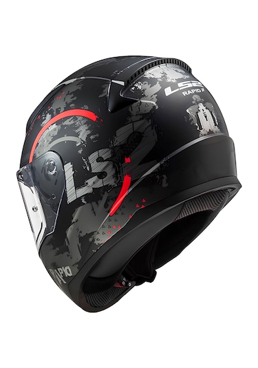 Ls2 Rapid 2 Circle Kapalı Kask Kırmızı - Mat Siyah