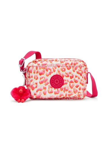 Kıplıng Abanu Küçük Boy Omuz Çantası Pembe Latın Cheetah Pembe