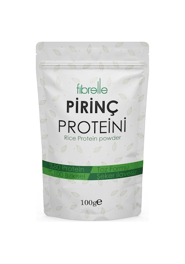 Fibrelle Pirinç Proteini Tozu 100 G // Yüksek Protein Oranı // %80 Protein