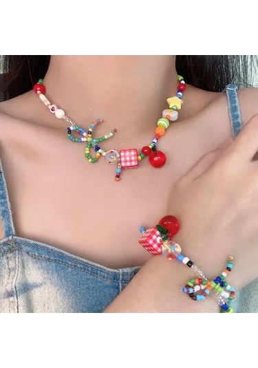 Willowhaven Yaz Enerjisi Renkli Elma Yıldız Boncuklu Kolye - Hafif Stili Canlandırır Hf-510 HF-510