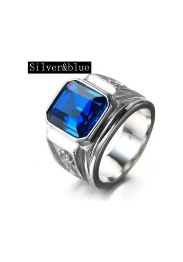 Altın Erkek Retro Sözleşmeli Exqusite Siyah Titanyum Çelik Yüzük Altın