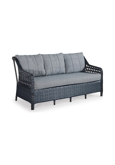 Ronda 3+1+1+2puf+masa Rattan Bahçe Balkon Mobilyası,antrasit Gri Antrasit - Gri