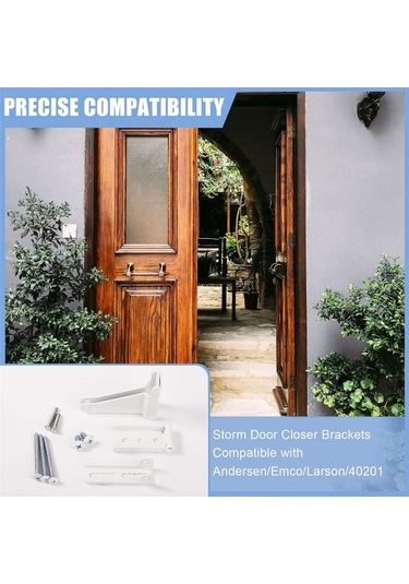 Ulzyvf Uyumlu Onarım Kapı Kapı Kapatıcı İle Braketi, Braketi, Beyaz Andersen Ou