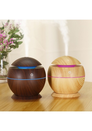 Suofeng 130ml Usb Ultrasonik Esansiyel Yağ Nemlendirici & Aromaterapi Difüzörü 7 Renkli Led Işık - Ev, Yatak Odası, Ofis İçin