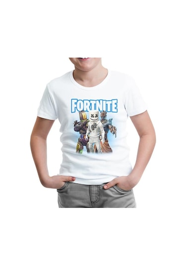 Fortnite - Marshmello Beyaz Çocuk Tshirt