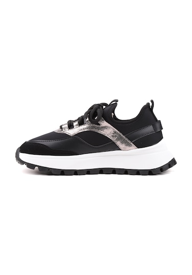 Stato Aura Kalın Tabanlı Hafif Rahat Günlük Kadın Sneaker Siyah