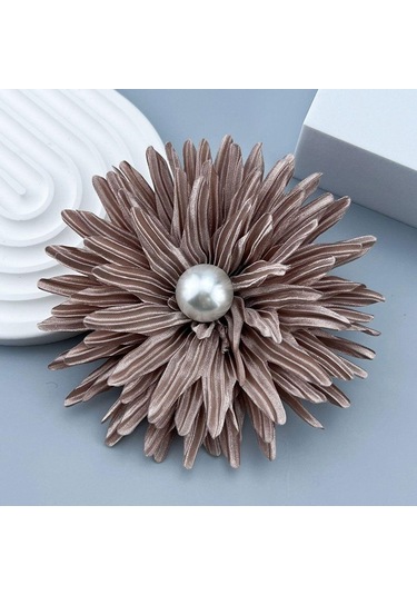 Şampanya Kumaş El Yapımı Aksesuarlar Büyük Çiçek Broş Takı Rozet Aksesuarları Pin Broş Yeni Korsaj Çok Renkli