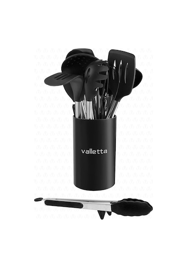 Valletta Mora 14 Parça Paslanmaz Çelik Silikon Uçlu Spatula Seti