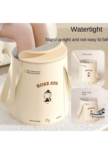 Vkemall Katlanabilir Ayak Banyo Küveti - Pembe, 5 Katmanlı Yalıtım, Sızdırmaz, Pratik Ve Çok Amaçlı Kullanım Pembe