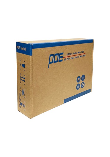 4 Port Ethernet PoE Switch, 6 Port (4+2) - 4 PoE Ports + 2 Uplink