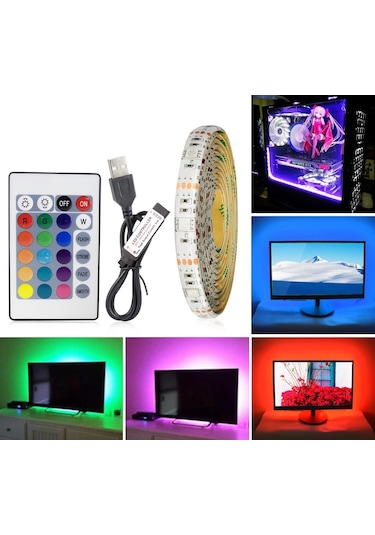 Triline Tv Arkası Uzaktan Kumandalı Rgb Led Şerit Aydınlatma Seti