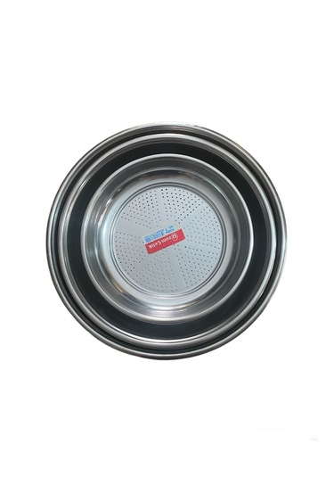 Mobilreyon Paslanmaz Krom Süzgeç Süzek Ilistir 3 Adet 27-33-38 Cm