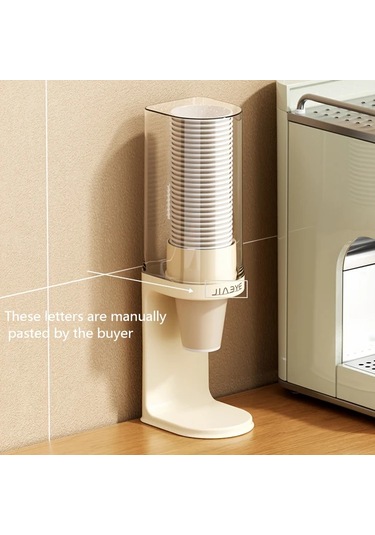 Fochsia Büyük Krem Beyaz Bardak Dağıtıcı, Ev Ofis Hastane Spor Salonu İçin Bardak Askılığı Saklama Ünitesi Krem Beyaz