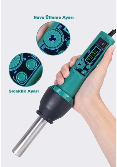 Yıhua-8858-ı Isı Ayarlı Sıcak Hava Tabancası N11.597