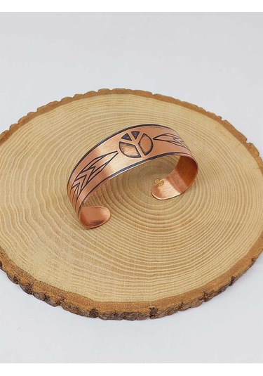 Yasamtohumu Barış Sembollü Bakır Bileklik 52654 Çok Renkli