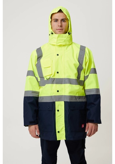 Eradium 5n1 Reflektörlü İş Güvenliği Parkası F.sarı-lacivert