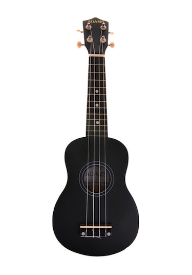 Adams 21'' Soprano Boy Siyah Renk Ukulele Gitar-Pena