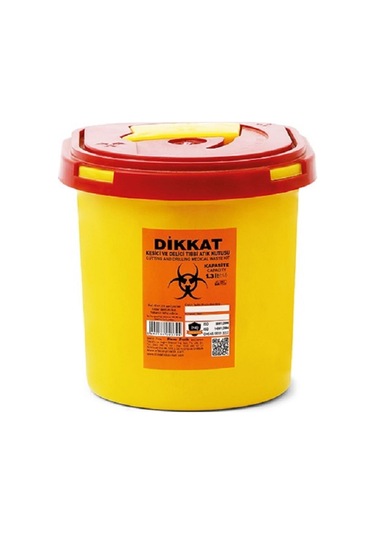 10 Adet Enfekte Atık Kutusu 1.3 Lt. + Tıbbi Atık Torbası 2 Adet