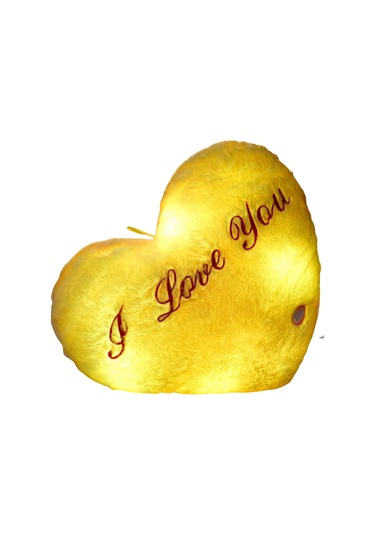 Yaratıcı Parıldayan Kalp Yastık Renkli Işıklı Led Aşk Kalp Şeklinde Peluş Atma Yastığı Sevgililer Günü Hediyesi İçin Düğün Dekoru Kız Arkadaş İçin Ev Kanepesi Diğer