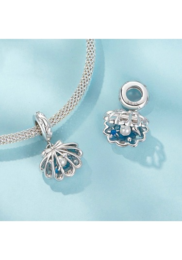 S925 Ayar Gümüş Açılabilir Ve Kapatılabilir İçi Boş Üç Boyutlu Tarak Boncuk Kolye Scc2884 Çok Renkli