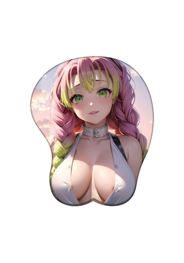 Nezuko Shinobu Mitsuri Tanjirou 3d Silikon Mousepad Iblis Avcısı Bilek Desteği Mouse Pad Anime Oyunu Seksi 3d Bilek Dinlenme Fare Mat Pembe & Beyaz
