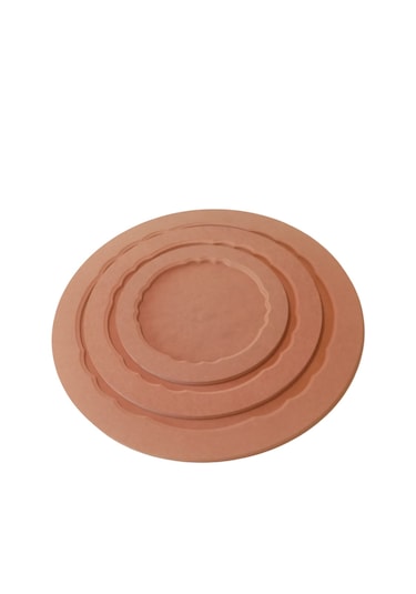 Üçlü Yuvarlak Dekoratif Tepsi Seti