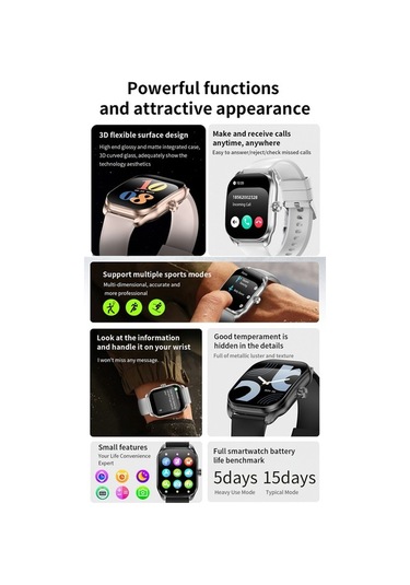 Moly Jx629 2.01 Ips Tft Dokunmatik Akıllı Saat  (İthalatçı Garantili )