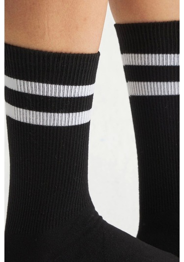 Bambu Kadın Siyah Kaydırmaz Taban Silikon Baskı Yoga Fitness Pilates Bale Dans Tenis Çorabı Çok Renkli