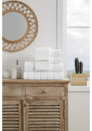 Sadem Organik Stripe Mutfak Ve Kurulama Havlusu 30x50 Cm Beyaz