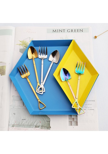 Kosona 304 Paslanmaz Çelik Dondurma Kasa Spoon, Ev/parti İçin Kreatif Çekirdekli, 12cm, El Yeme/çay Karıştırma Uygun, Titanium Rengi Diğer