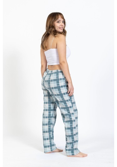 Kadın Polar Kışlık Eşofman Alt Waynap Polar Alt- Turkuaz