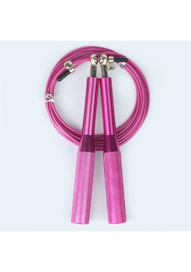Geeksen Pembe Alüminyum Saplı Çift Rulmanlı Çelik Tel Atlama İpi - Spor Antrenmanı Ve Egzersiz İçin Diğer
