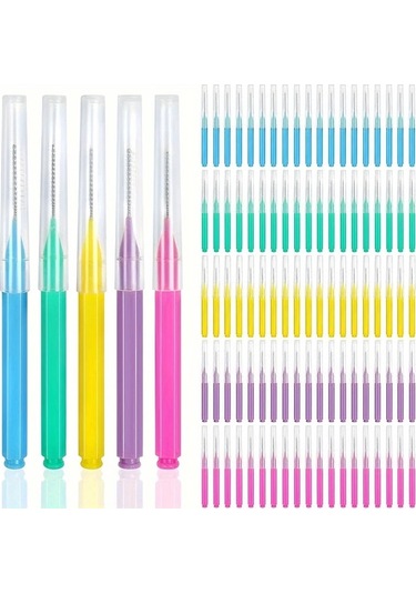 Willowhaven 100 Adet Diş Arası Fırçası - Siyah, Braces Ve Detaylı Diş Temizliği İçin