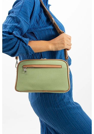 Just Polo Kadın Günlük Kullanıma Uygun Lakoste Ayarlanabilir Askılı Lüks Omuz Çantası Shoulder Bag Yeşil