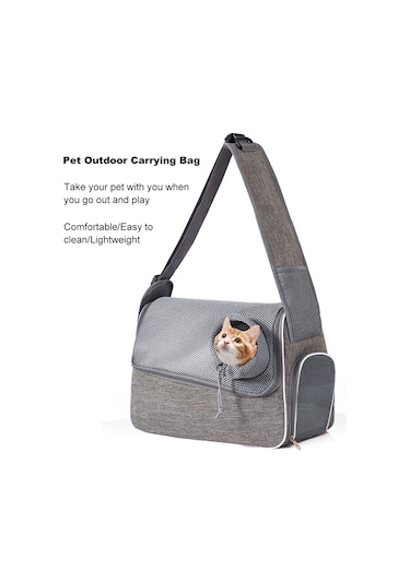 Moveevo Portatif Kedi/köpek Taşıma Çantası: Nefes Alabilir, Havalandırmalı Omuz Çantası