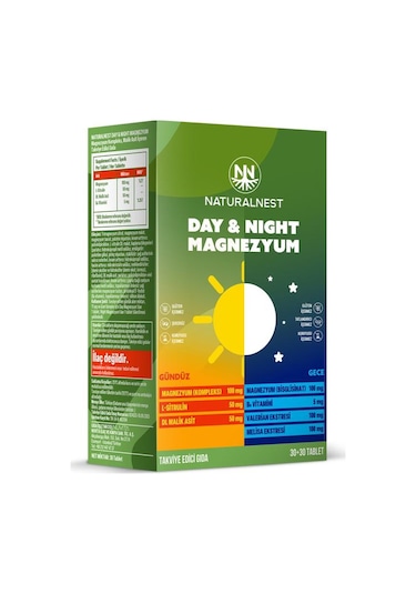 Naturalnest Day & Night Magnesium 30+30 Tablet
