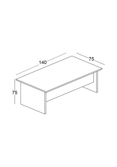 Pandora Çalışma Masası Yönetici Masası Ofis Masası 140 Lık Renksiz