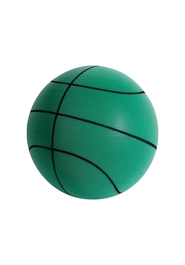 Dianziye Çocuklar İçin Sessiz 7 Numara Yeşil Şeritli Antrenman Topu - Ağlı Sepet Hediyeli