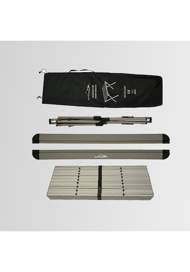 Nurgaz NG-AKMXXL Campout Portable Alüminyum Kamp Masası - Büyük XXL - Gri