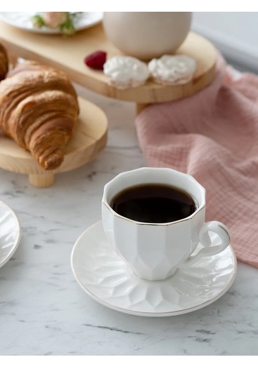 Korall 220ml Caprize Porselen Hediye Çay Seti 152475975 Beyaz