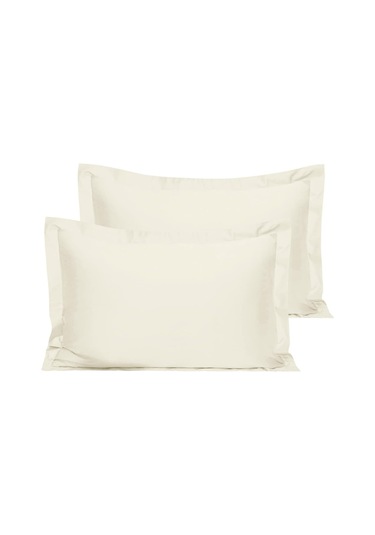 Pamuklu King Size Yastık Kılıfı 2 Adet 50 X 90 Cm Bej