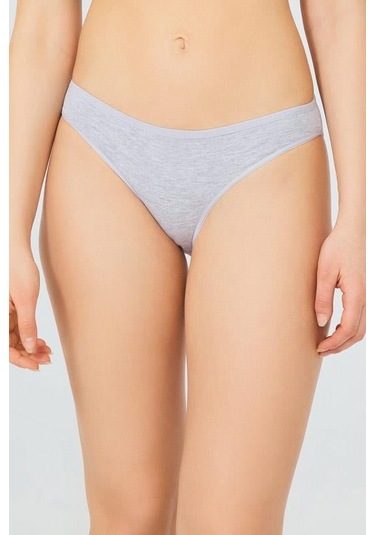 Basic Pamuklu Kadın Bikini Külot 3'lü Paket - 4 Çok Renkli 3