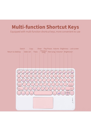 Jeemson Bluetooth 3.0 Kablosuz Klavye Ve Mouse Seti, 10m Aktarım Mesafesi, 800-1600 Dpı, İos/android/windows Uyumlu, Yeşil Renk Diğer